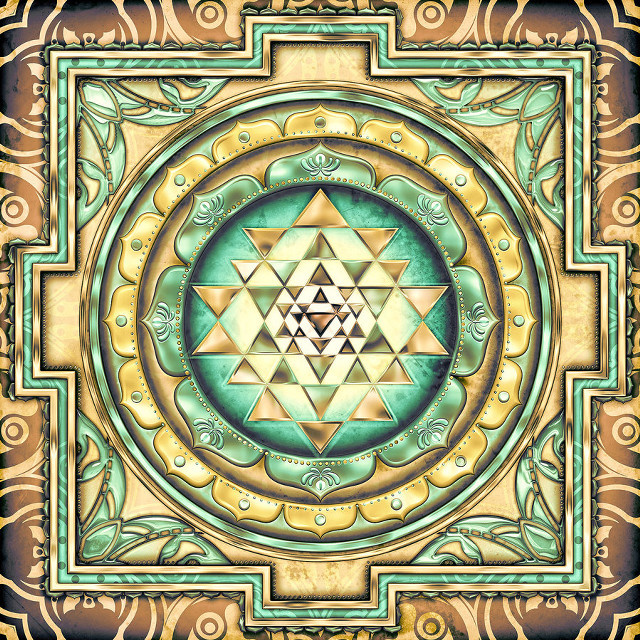 Flower of life circle gold free wallpaper - medium preview image