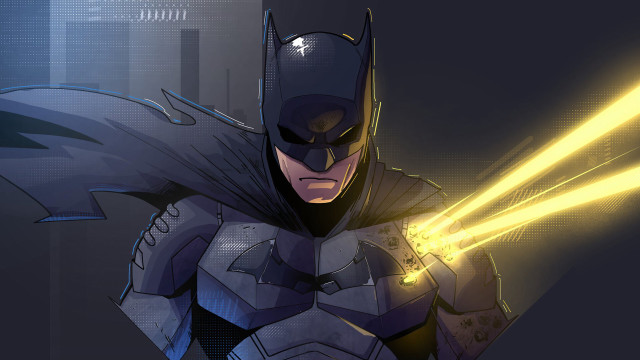 Batman lightning city armor helmet free wallpaper - medium preview image