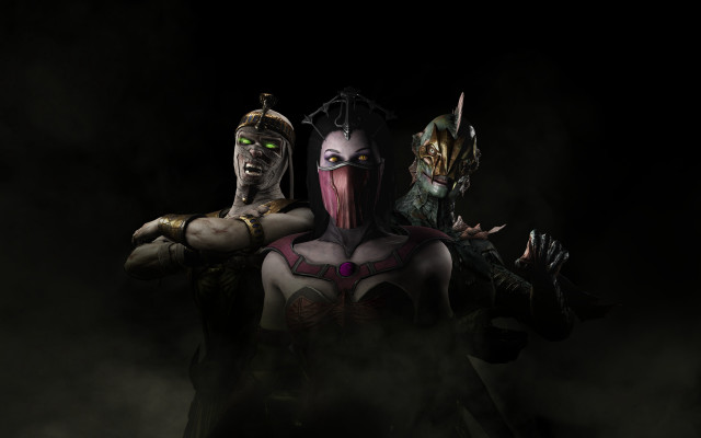 Masked figures smoke dark armor free wallpaper - medium preview image