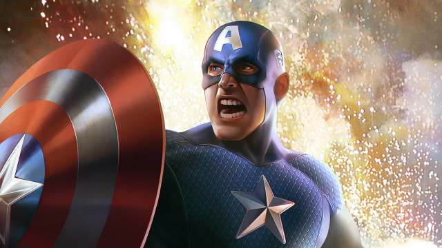 Captain america explosion shield star free wallpaper - medium preview image