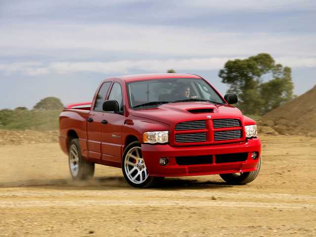 Red truck dirt road forest free wallpaper - medium preview image