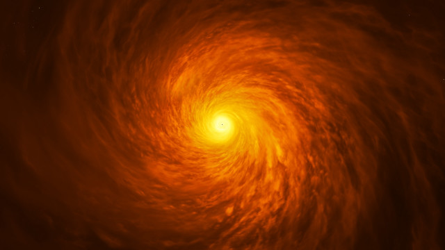 Spiral orange yellow light dark free wallpaper - medium preview image