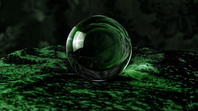 Glass ball green surface black free wallpaper - medium preview image