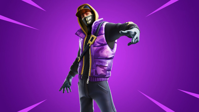 Purple man jacket mask gradient free wallpaper - medium preview image