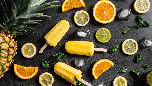 Pineapple orange popsicle mint lemon free wallpaper - medium preview image