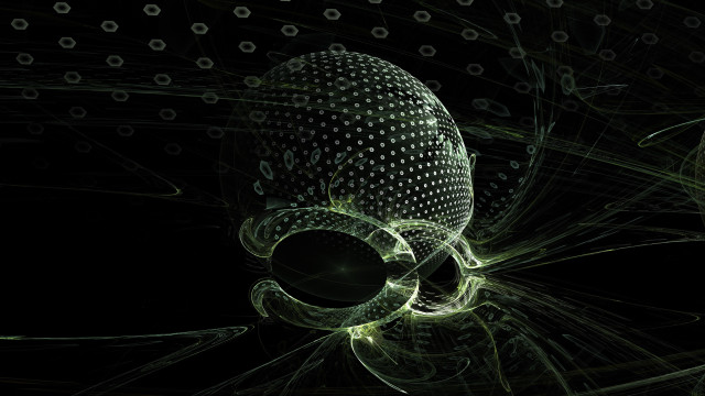 Spiral sphere generative digital art free wallpaper - medium preview image