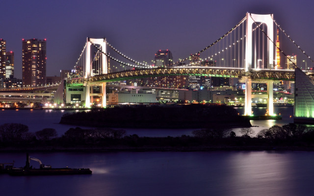 Bridge river city night lights #8 free wallpaper - medium preview image