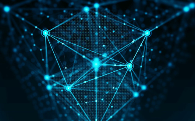 Blue triangular bokeh city ferriswheel free wallpaper - medium preview image