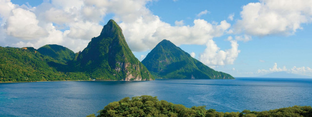 Mountain range water trees foreground free wallpaper - medium preview image