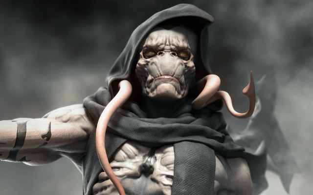Creepy hooded snake creature ambient free wallpaper - medium preview image
