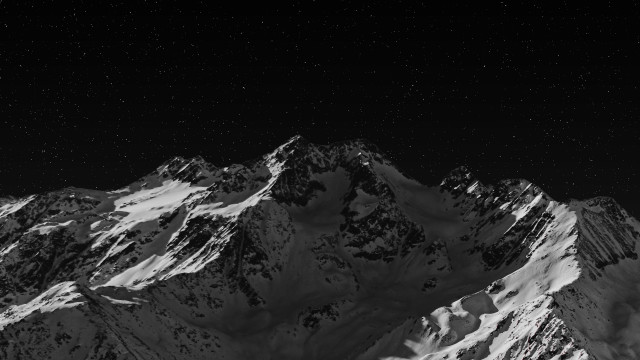 Mountain range night stars full free wallpaper - medium preview image
