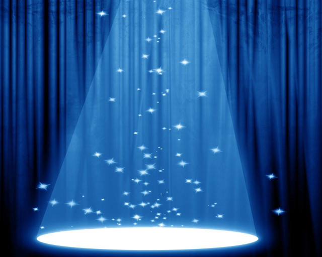 Stage spotlight stars curtain wall free wallpaper - medium preview image