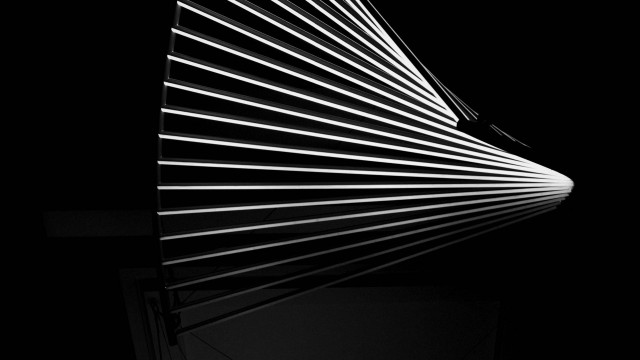 Black white building light clock free wallpaper - medium preview image