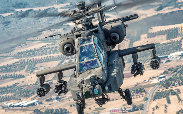 Helicopter rural trees sky cobra free wallpaper - medium preview image