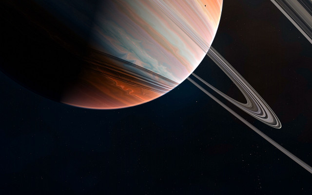 Saturn rings sky sun planet free wallpaper - medium preview image