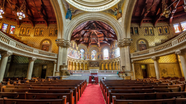 Church red carpet large ceiling free wallpaper - medium preview image