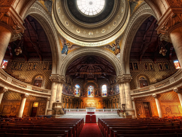Church dome redcarpet romanesque baroque free wallpaper - medium preview image