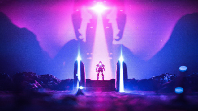 Man stage bright light hands free wallpaper - medium preview image