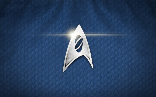 Star trek logo blue background free wallpaper - medium preview image