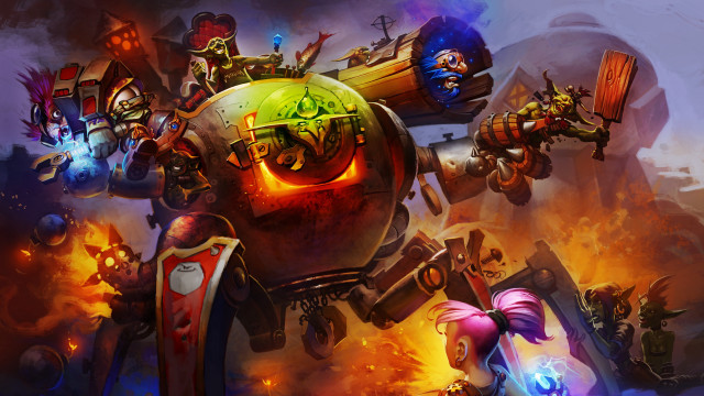 Cartoon characters battle mecha flame free wallpaper - medium preview image