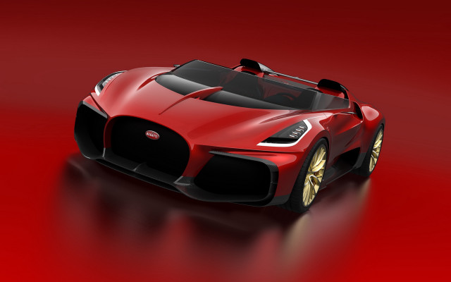 Red sports car reflection digital free wallpaper - medium preview image