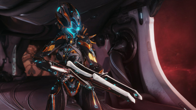 Futuristic robot space station red free wallpaper - medium preview image