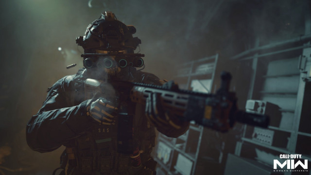 Man gasmask gun dark room free wallpaper - medium preview image
