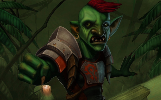 Green elf candle jungle fantasy free wallpaper - medium preview image