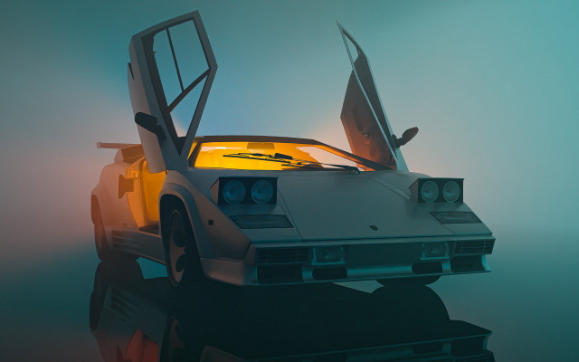 Car door open foggy room free wallpaper - medium preview image