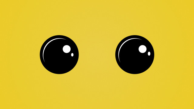 Yellow moon eyes gradient sky free wallpaper - medium preview image