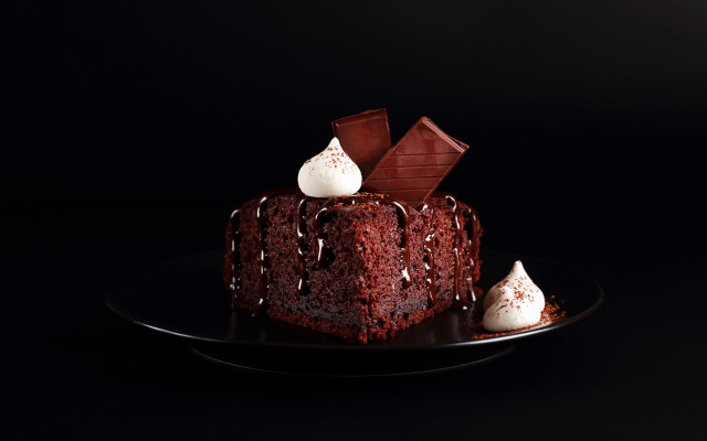 Cake chocolate icing white decorations free wallpaper - medium preview image