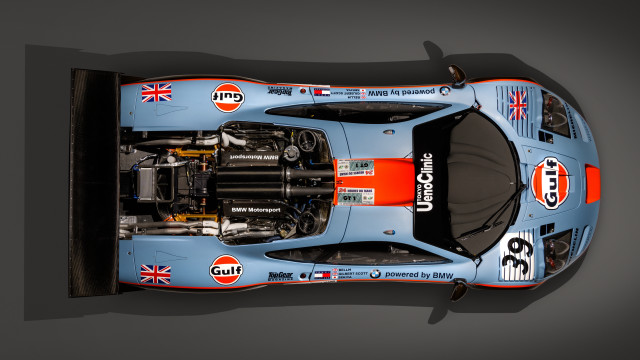 Blue race car british flag free wallpaper - medium preview image