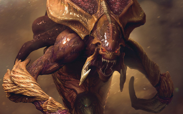 Monster glowing sharp scales spikes free wallpaper - medium preview image