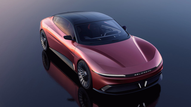 Red car 3d reflection futurism free wallpaper - medium preview image