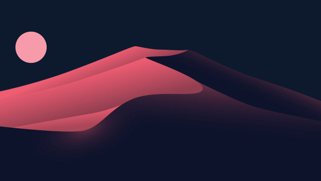 Pink mountain pink sun black free wallpaper - medium preview image