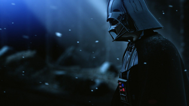 Darth vader helmet snow starry free wallpaper - medium preview image