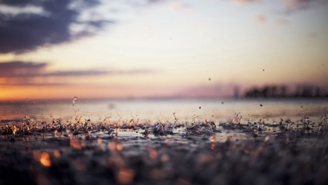 Sunset water clouds autumn fire free wallpaper - medium preview image