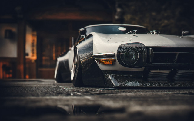 White car clock building city free wallpaper - medium preview image