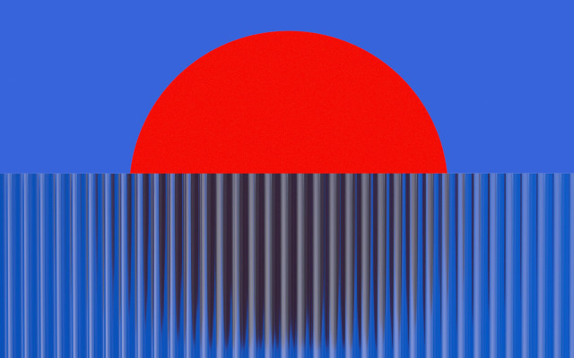 Rising sun red moon blue free wallpaper - medium preview image