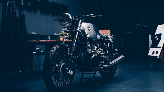 Motorcycle dark room table sign free wallpaper - medium preview image
