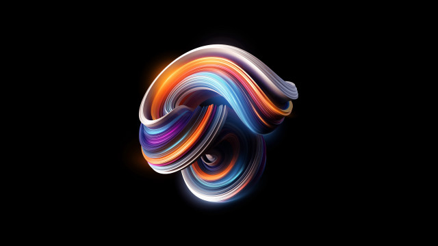 Colorful swirl black background white #3 free wallpaper - medium preview image