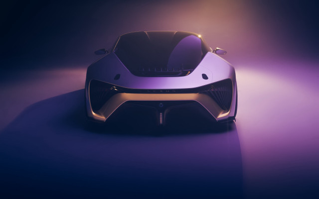 Futuristic car purple light black free wallpaper - medium preview image