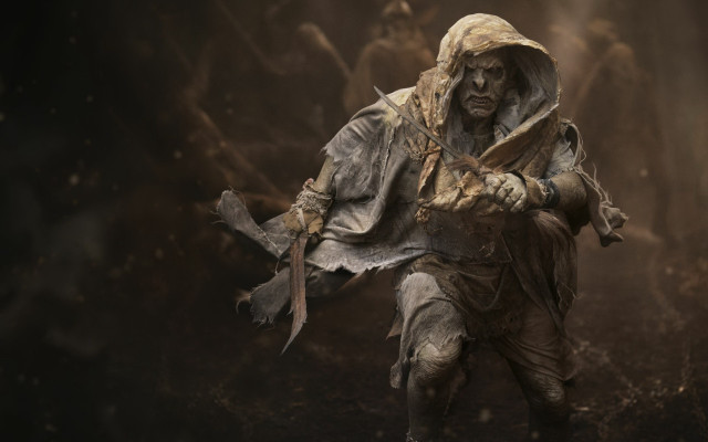 Hooded man weapon armor fantasy free wallpaper - medium preview image