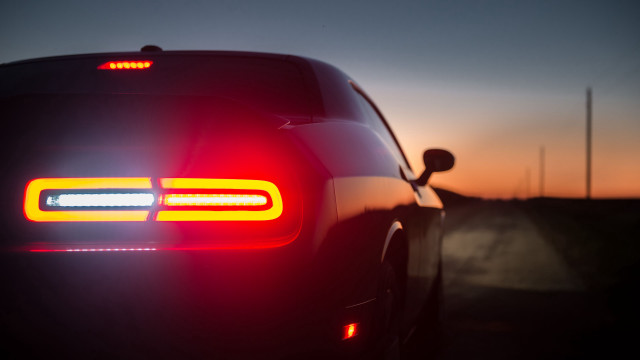 Car tail lights night sunset free wallpaper - medium preview image