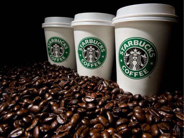 Three starbucks cups coffee beans free wallpaper - medium preview image