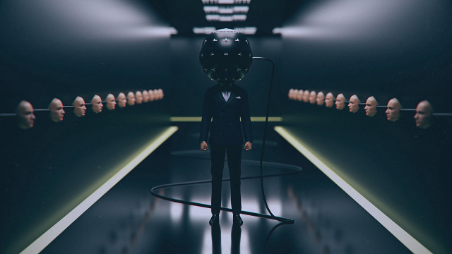 Man suit microphone futuristic 3d free wallpaper - medium preview image