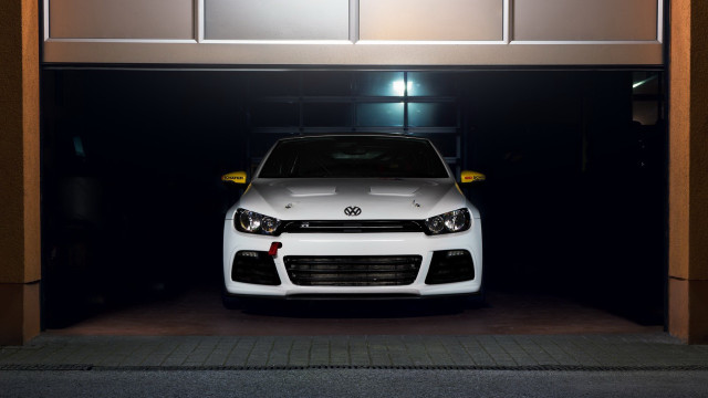 White car garage lights hood free wallpaper - medium preview image