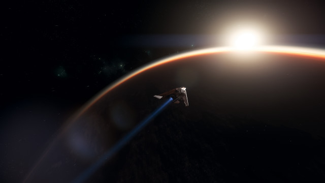 Space shuttle planet sun moon free wallpaper - medium preview image