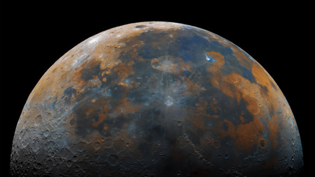 Moon starry sky planet constellation free wallpaper - medium preview image