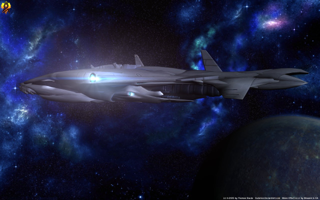 Spaceship flying sky planet background free wallpaper - medium preview image